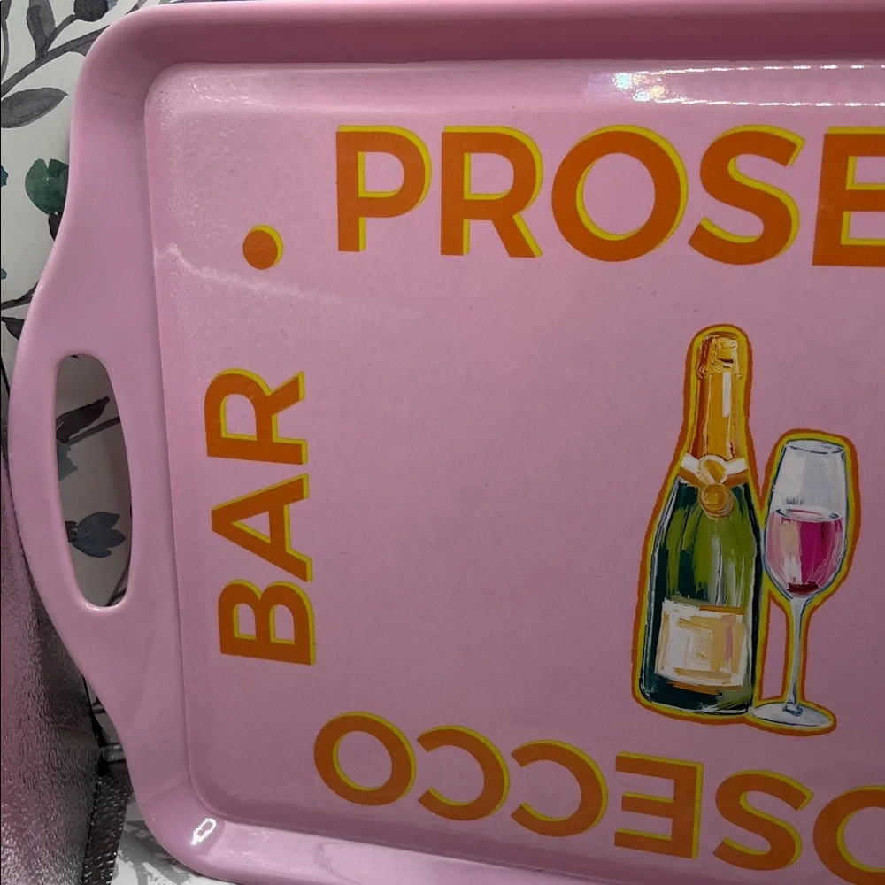 🥂🍾Pink Prosecco Bar Serving Tray🥂🎀 Bridal Shower Wedding Gift Bachelorette Host